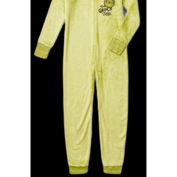 JUSTICE Grinch Hooded Union Suit Sleep Pajamas GIRLS SIZE XL 16-18 CHRISTMAS NEW - Picture 6 of 9